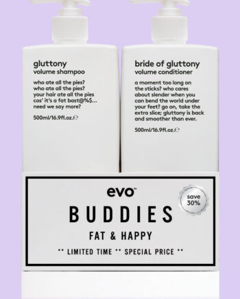 Evo Gluttony   Bride Of Gluttony Buddies Shampoo   Conditioner 2x 500ml Hos Frisøren   Baronen