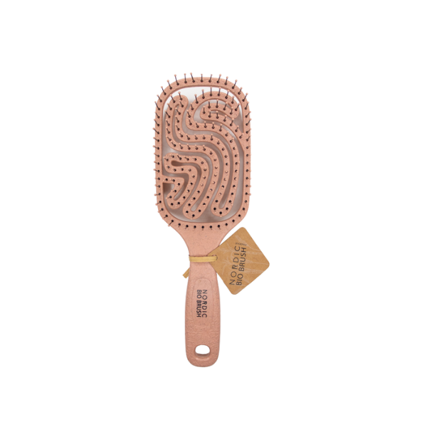 Nordic Bio Brush Paddel Lyse Rosa Str Hos Frisøren Baronen