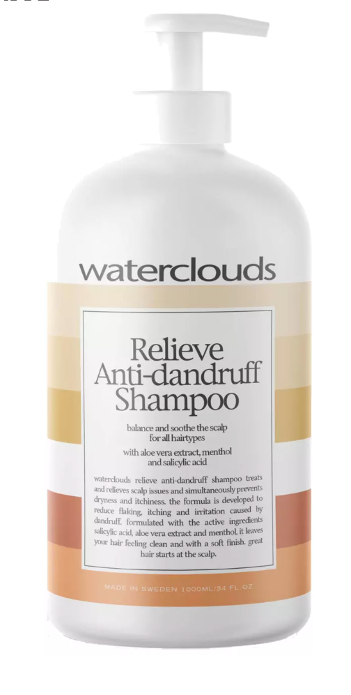 Waterclouds Relieve Anti-dandruff Shampoo 1000ml Hos Frisøren   Baronen