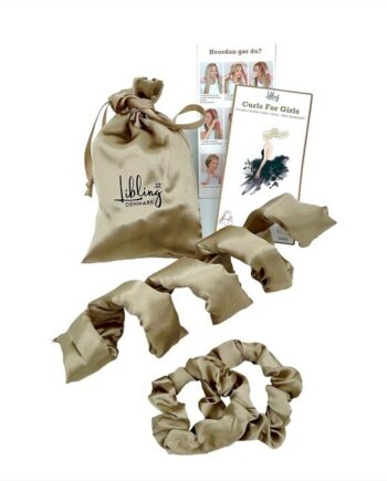 Libling Curl Band Heatless Curler Silk Gold Kit Inkl Scrunchies