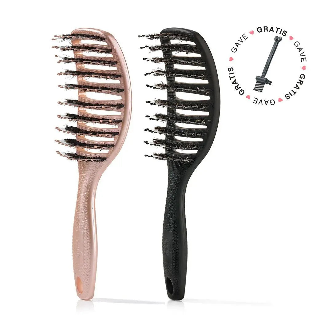Stk  Curvy Brush   Gratis Gave Shiny Rose   Soft Black  Spar 23    Gratis Cleaning Brush