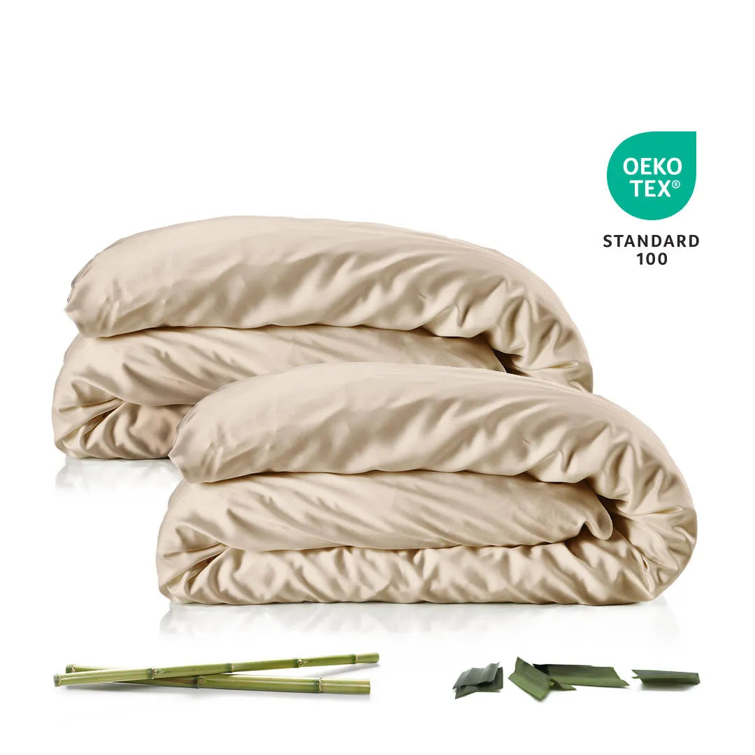 Bambus Dynebetræk   Stk Spar 49 Kr    Champagne 140x200