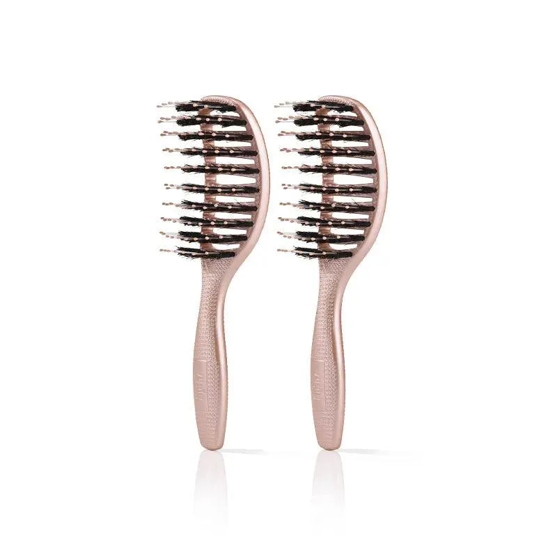 Mini Curvy Brush Hårbørste Med Vildsvinehår   Stk Shiny Rose  Spar 16
