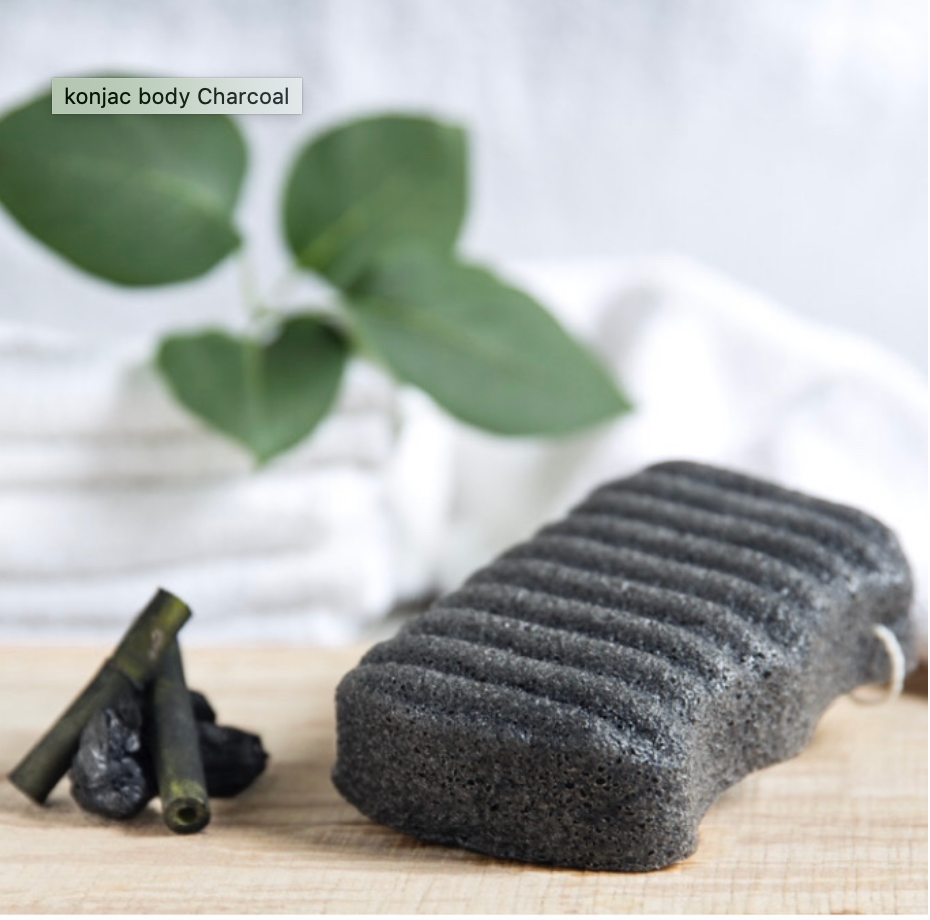 Organic Konjac Bamboo Charcoal Body Svamp