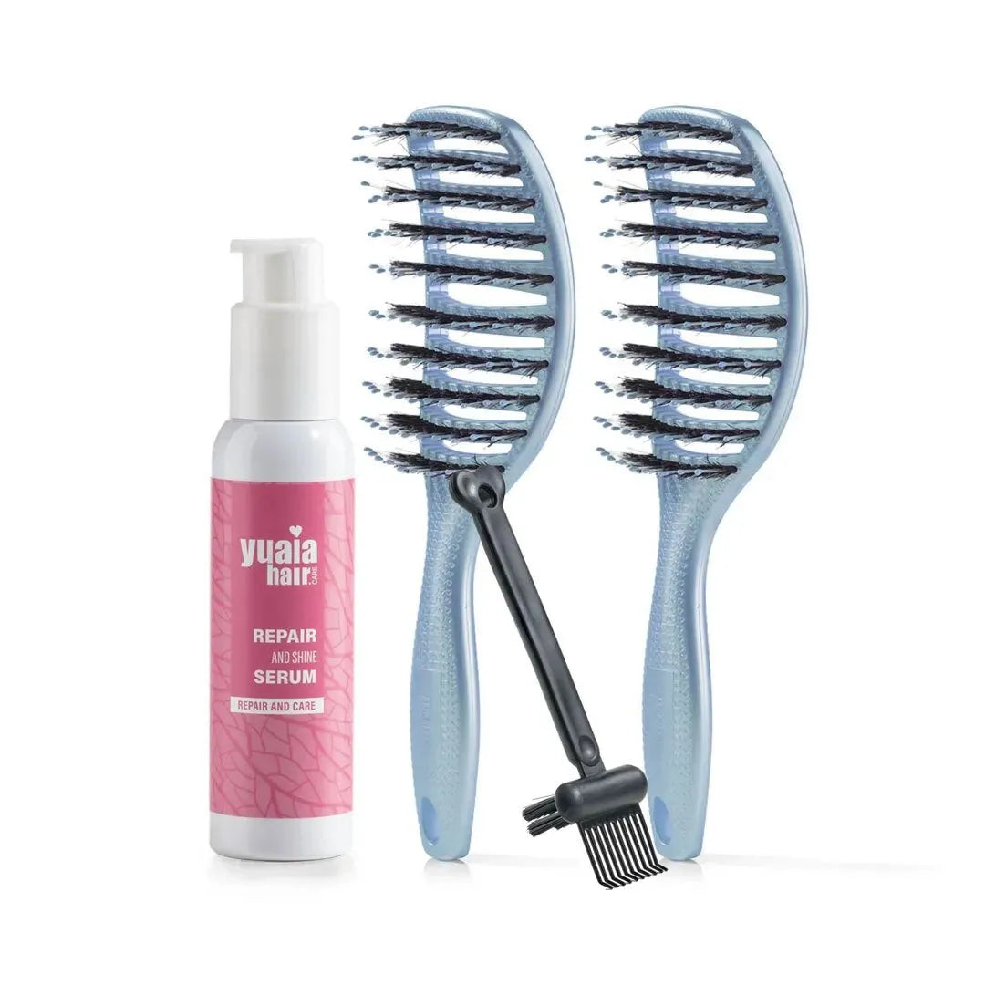 Ultimative Detangler Sæt   Stk Sky Blue  Gratis Hårserum Og Cleaning Brush